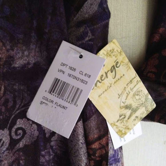TUNIC STYLE*WOMEN L*MULTICOLOR PURPLES*ENERGY WORLD WEAR - Picture 8 of 8